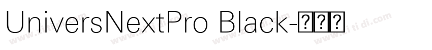 UniversNextPro Black字体转换